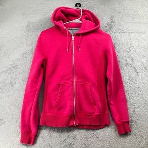 Nike Full Zip Hoodie Womens Small Hot Pink Sweatshirt Barbiecore Sporty Hood